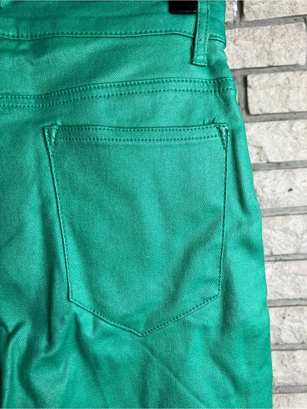 Edikted Luna Faux Leather Flare Jeans